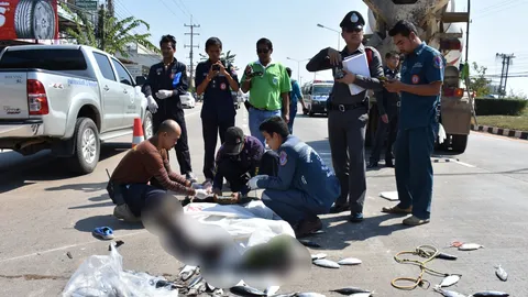 แม่ค้าปลาทูดับสยอง รถโม่ปูนชนล้อทับร่างแหลก เหตุขี่จยย.ย้อนศร