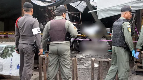 จนท.เฝ้าระวังเข้มตลาดพิมลชัย หวั่นคนร้ายนำยานพาหนะซุกบึมก่อเหตุซ้ำ