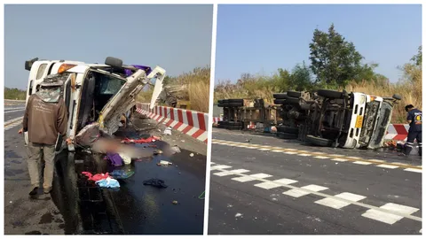 สังเวยอีก 1 โค้ง 100 ศพวังสะพุง รถพ่วงลงเขาเบรกแตก คนขับตาย เมียสาหัส