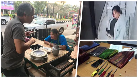 จับนางโจรสุดแสบ ซุ่มทำงานร้านหมูกระทะ เดินสายฉายเดี่ยวงัดบ้าน
