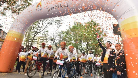 เร่ิมแล้ว 'ปั่นไม่ทิ้งกัน' พิชิต 9 จังหวัด 867 กม. ระดมทุนให้ผู้พิการ