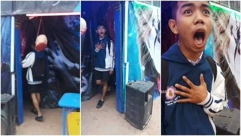 น่ากลัวมาก! หนุ่มอัดคลิปวินาทีเข้าบ้านผีสิง 20 บาท ออกมาเล่นเอาหลอน