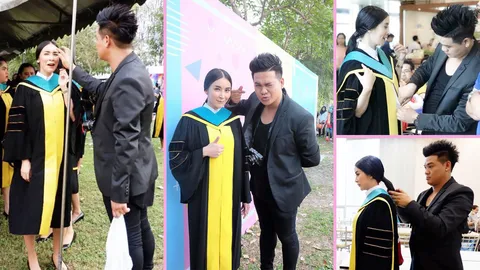 มนุษย์แฟน! ใหม่ สุคนธวา ซ้อมรับ ป.โทนิด้า ได้ดีเจต้น ดูแลทรงผมให้เป๊ะปัง