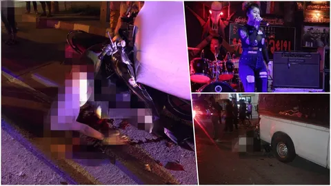 ดวงคนจะตาย! นักร้องผับดังสองแคว ควบ จยย.ชนท้ายดีแมคซ์ หัวกระแทกดับ