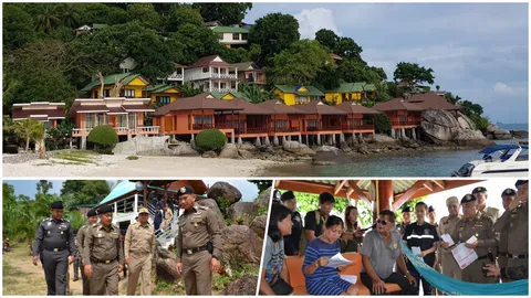 'ศรีวราห์' นำทีมบุกยึดรีสอร์ตกำนันชื่อดัง บนหาดริ้น-เกาะพะงัน