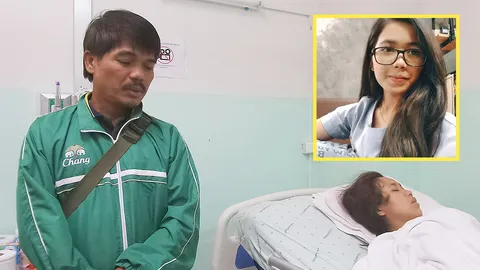 พ่อโล่ง! 'น้องแพรว' พยาบาลถูกเก๋งชน รู้สึกตัวดี ยังมีปวดหัว
