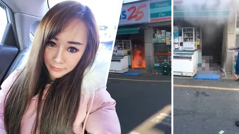 ฝีมือมาเฟียเกาหลี! สาวไทยเล่าเหตุระทึกราดน้ำมันจุดไฟเผาชายในมินิมาร์ท