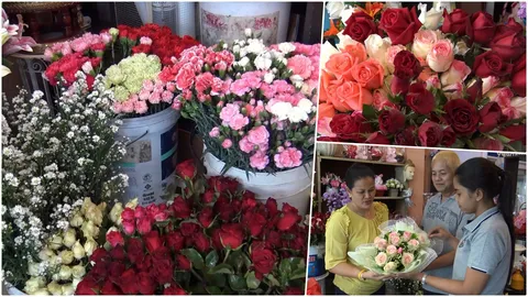 ร้านดอกไม้สงขลา จัดช่อขายคู่รักมอบวาเลนไทน์ สนนราคา 500 - 3,000 บาท