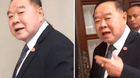 'บิ๊กป้อม' เจ็บคอ ไม่ตอบให้อภัย 'หมอธี' อวยพรวาเลนไทน์ ให้รักกันมากๆ (คลิป)