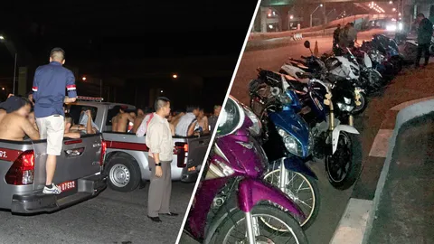 จับ43โจ๋แว้น ‘จยย.’ 59คัน! ยึดวิภาวดีซิ่ง