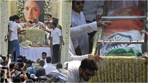 อินเดียสะอื้น เผาแล้วศพ‘ศรีเทวี’ ฝูงชนหลายพัน-เหล่าดาราร่วมพิธีสุดเศร้า