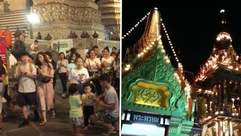 วัดอรุณราชวราราม และ วัดลาดพร้าว ปชช.ร่วมเวียนเทียน เนื่องในวันมาฆบูชา 