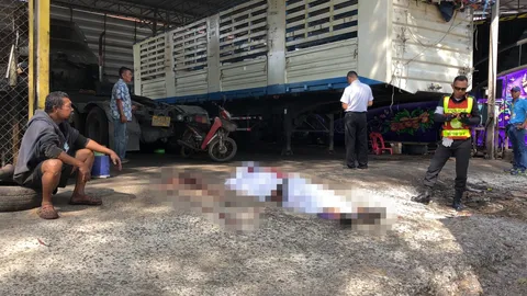 ครอบครัวเศร้า! รถบรรทุก 6 ล้อ ไหลทับร่างลูกชายเจ้าของอู่เสียชีวิตคาที่