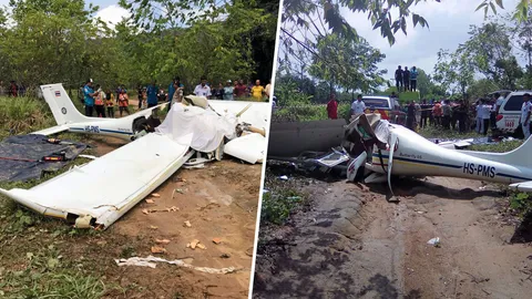 บินร่วง! กัปตัน-อจ.ดับ 2นร.เจ็บ