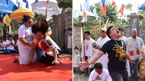 ตะลึง!! แห่ของขึ้น กลางงานไหว้ครูใหญ่ จอมขมังเวทย์สาย หลวงพ่อเปิ่น 