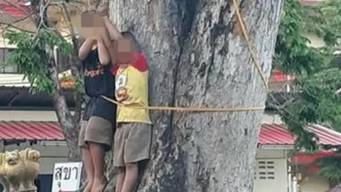 เพจดังถามสังคม! เด็กขโมยเงิน 200 จับขึงกับต้นไม้แล้วฟาด โทษหนักไปไหม