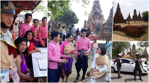 ออเจ้า แรงไม่เลิก คนแต่งชุดไทย ชมวัดไชยวัฒนาราม ล้นทะลัก