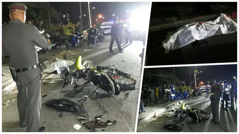 ฉากสยองริมคลอง สองแว้นซิ่งประสานงา ดับคาที่ทั้งคู่ 