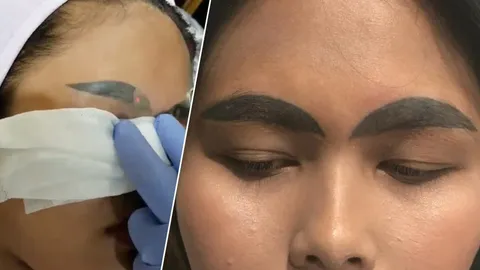 สาวเศร้าเจอคนสักคิ้วเป็นสระอิ โชคยังดีช่างใจดีแก้ฟรีไม่ต้องจ่าย 5 หมื่น