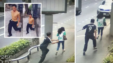 ด่วน! รวบแล้วหนุ่มเร่ร่อน ฟาดหัว นิสิตสาว ม.เกษตรฯ หน้าสตช.