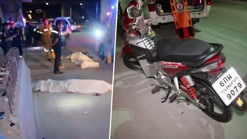 จยย.เสียหลัก ชนแบริเออร์ ถนนจรัญสนิทวงศ์ หนุ่มโต๊ะสนุ้ก-ลูกค้าดับ