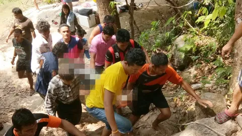 ลืออาถรรพ์อ่างน้ำวน! หนุ่มโดดน้ำตก จมหายลึกลับ เจอกลายเป็นศพเท้าชี้ฟ้า