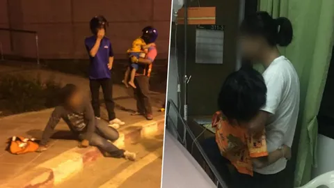 กะฆ่าให้ตาย! พ่อเลี้ยงโหดจับลูกฟาดพื้นจนสลบจ่อโยนทะเล โชคดีคนช่วยทัน (คลิป)