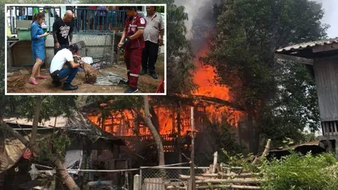 หมาขาลีบสำลักควัน หลังบ้านโดนไฟไหม้ กู้ภัยกรุงเก่ารุดออกช่วยทัน