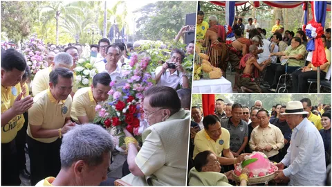 ปู่ชัย เปิดบ้านทำบุญวันเกิด 90 ปี 'วันนอร์' โผล่อวยพร