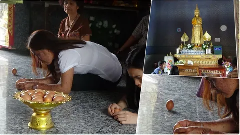 'ตั้งไข่ไม่ล้ม สมหวังดังคำขอ' ชาวบ้านแห่บนบานหลวงพ่อรำพึง ตามความเชื่อ