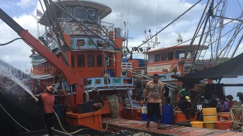 ประมงอวนล้อมภูเก็ต-ตรัง จอดเรือดูท่าทีรัฐบาล ปมบังคับใช้ ก.ม.