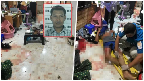 หมายจับเพื่อนบ้านโหด โมโหหมาเห่า ลากปืนยิงพ่อแม่ลูกสาหัส  