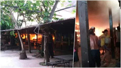 ไฟไหม้วอดตลาดโรงคั่ว บ้านใร่กาแฟ เสียหายกว่า 30 ล้าน