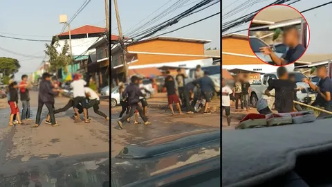 สาวอัดคลิปอ้างกลุ่มชายเป็นทหารตีกัน ฝ่ายคนน้อยโดนรุมหัวแตก-สลบคาที่