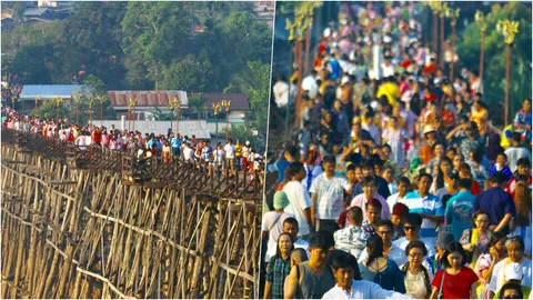 สงกรานต์สังขละฯ คึกคัก นทท.หลายพัน แน่นสะพานมอญ 