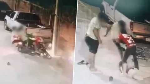 แค่เข้าผิดซอย! แก๊งโจ๋กร่าง ขี่จยย.ชนหนุ่มต่างถิ่น รุมกระทืบไม่ยั้ง (คลิป)