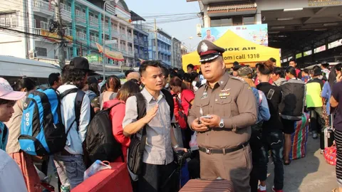 ล้น ‘ด่านแม่สอด’ แรงงานพม่าแห่กลับเข้าไทย หลังฉลองสงกรานต์