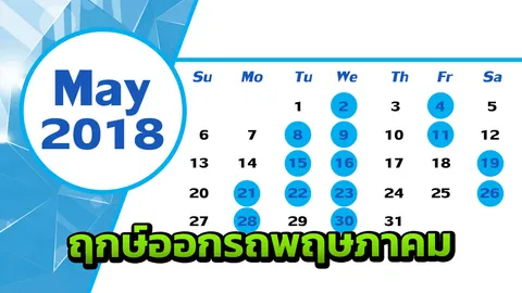 วันดี วันร้าย วันรวย และวันซวย! รวมฤกษ์ออกรถเดือนพฤษภาคม 2561