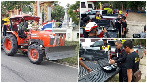 หนุ่มขับรถไถงานบุญทับเด็กตายโดน 2 ข้อหา ยันไม่เจตนา ชี้เป็นอุบัติเหตุ