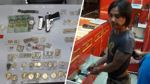 แกะรอย 7 ชั่วโมง รวบโจรเจาะฝ้าร้านทองภูเก็ต ของกลางครบยังไม่ทันขาย