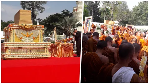 ศิษย์นับหมื่น ร่วมพระราชทานเพลิงศพ หลวงปู่อุ่นหล้า วัดป่าแก้วชุมพล