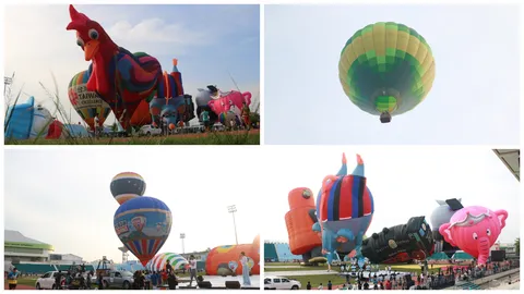 หลากสีสัน งานบอลลูนแฟนซีที่หาดใหญ่ เด็กๆ ตื่นเต้นได้ขึ้นบิน 