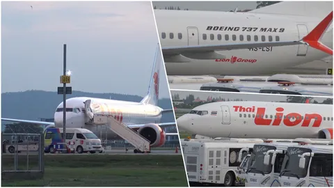 จอดฉุกเฉิน!! เครื่องไลอ้อนแอร์เสียงดังบึม กำลังบินไปดอนเมือง