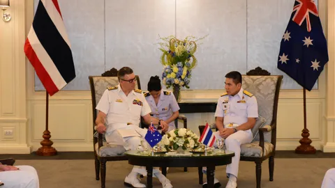 'บิ๊กลือ' เปิดทัพเรือรับ รอง ผบ.สส.ออสซี่ ร่วมฝึกผสม 'พิราบ-จาบิรู'