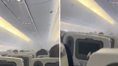 เปิดคลิปนาทีผู้โดยสารสุดระทึก ควันคลุ้งเต็มเครื่องบิน ANA อพยพวุ่น (คลิป)