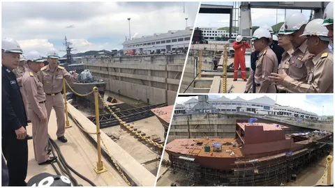 เสธ.ทร.พร้อมคณะตรวจเยี่ยมโครงการเรือตรวจการณ์ชายฝั่ง ทร.