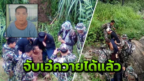 หมดทางหนี! จับได้แล้ว 'เอ๋ ควาย' จนมุมเจ้าหน้าที่บนดอยขุนตาล