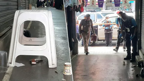 ยิงสนั่นกลางตลาดใหม่มีนบุรี โจ๋ 18 ง้อแฟนไม่สำเร็จ อาการโคม่าทั้งคู่