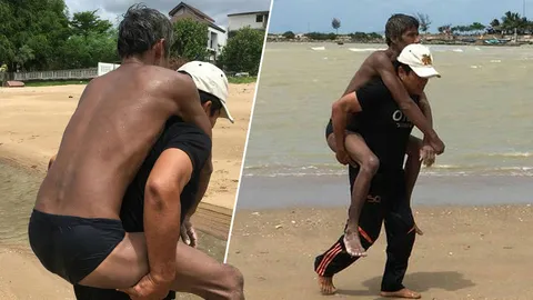 ผู้ช่วยผู้ใหญ่บ้านช่วยรอด ลูกเรือเครียดกระโดดทะเลหนี ลอยคอ10ชม.จนหมดแรง