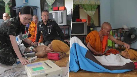 รพ.ทหารช่วย ‘หลวงปู่ยอด’ อายุ106ปี พระสงฆ์5แผ่นดินอุตรดิตถ์ 